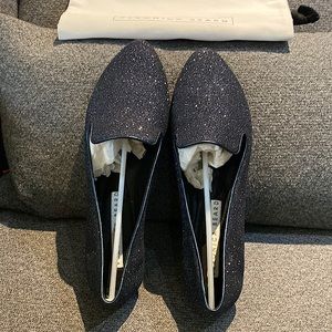 Veronica beard griffin glitter loafers, size 38